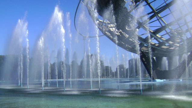 The iconic World's Fair Unisphere in Flushing, Queens NYC